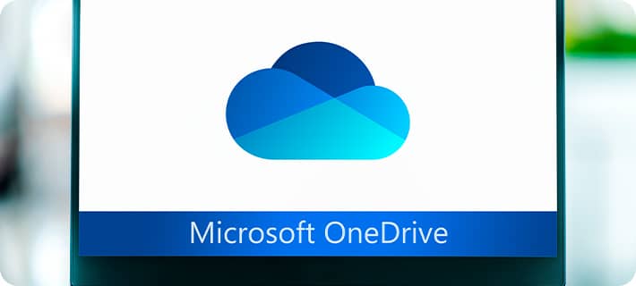 Écran d'ordinateur affichant Microsoft OneDrive